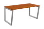 SEK-V - 16 stůl kancelářský, kovová podnož stříbrná, deska 25 mm, široký 1600 mm, třešeň šumavská